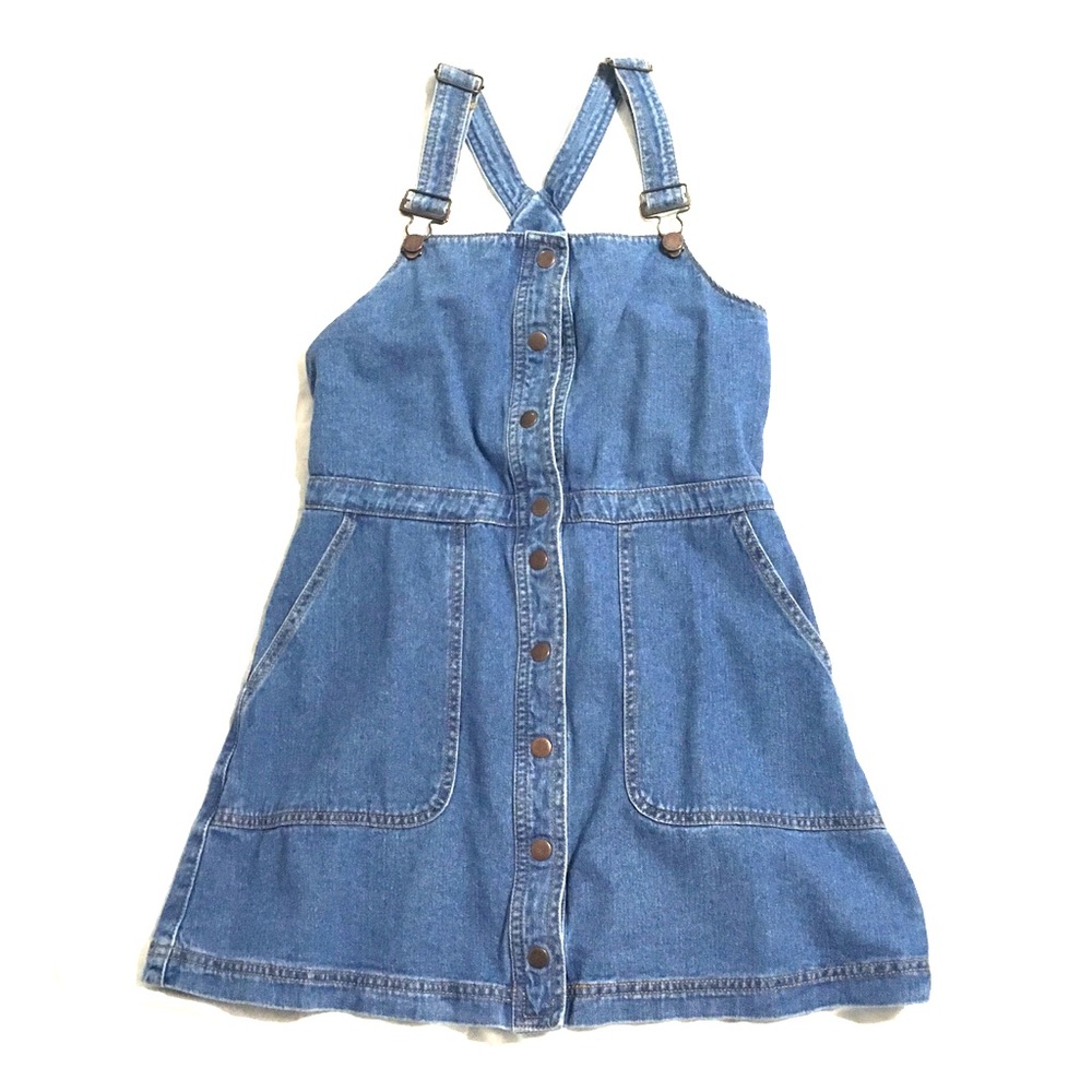 PACSUN Denim Button Up Overall Dress